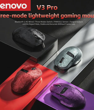 Lenovo Draadloze Gaming Muis: 3 Modi, 35K DPI, Ergonomisch, LED Display & Laadstation