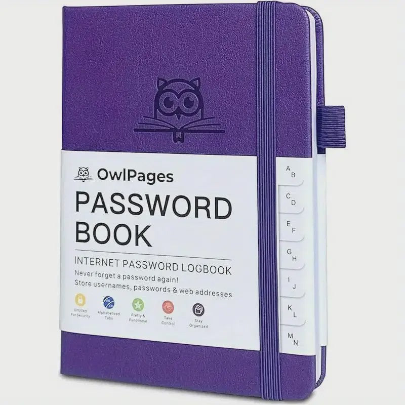 Wachtwoordenboek met Alfabetische Tabs - Hardcover Logboek & Adresorganizer