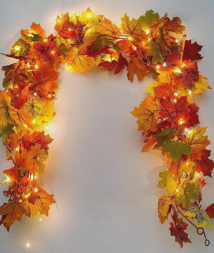 200cm Herfst Esdoornblad Slinger met Kunstbladeren - Decoratie voor Huis, Tuin, Halloween