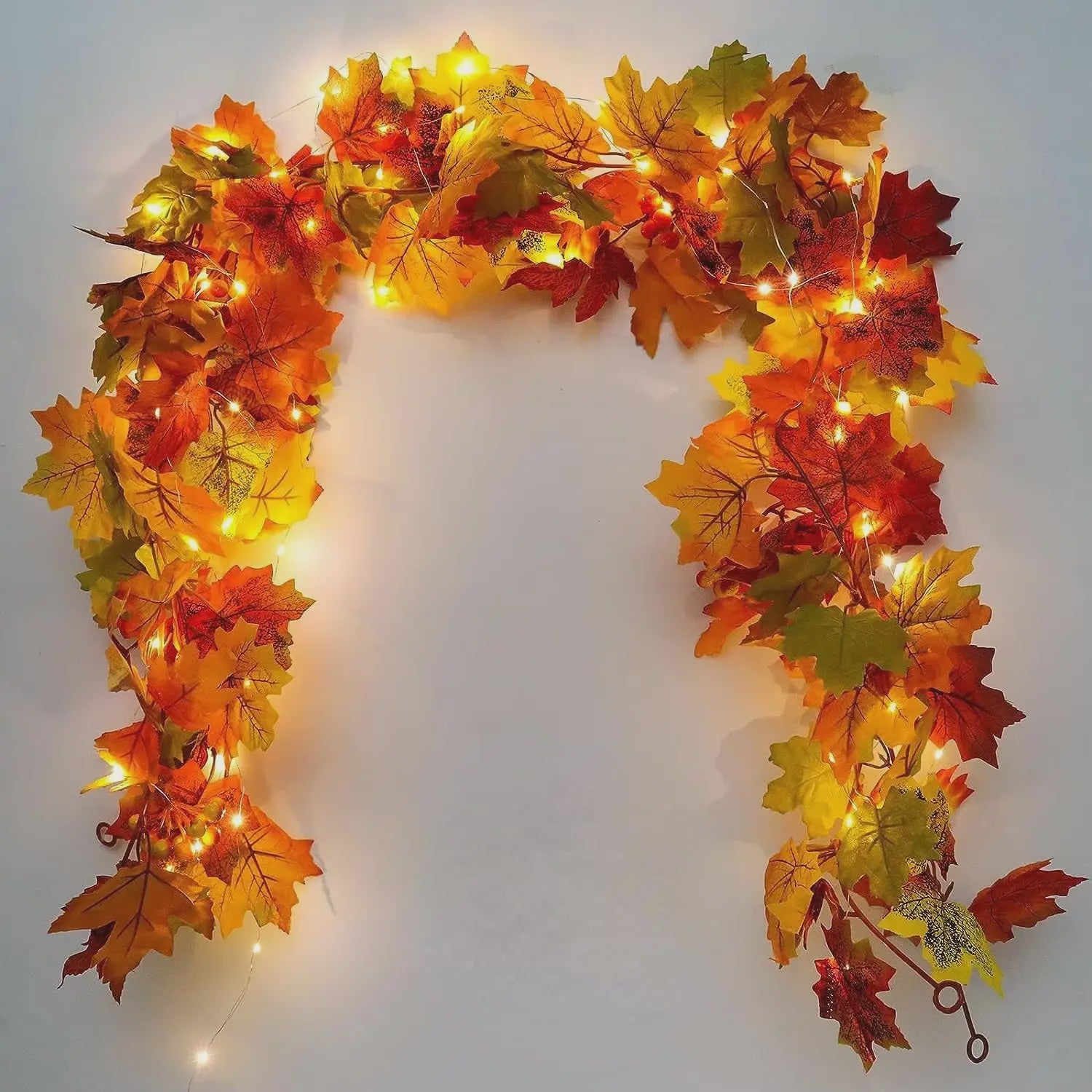 200cm Herfst Esdoornblad Slinger met Kunstbladeren - Decoratie voor Huis, Tuin, Halloween