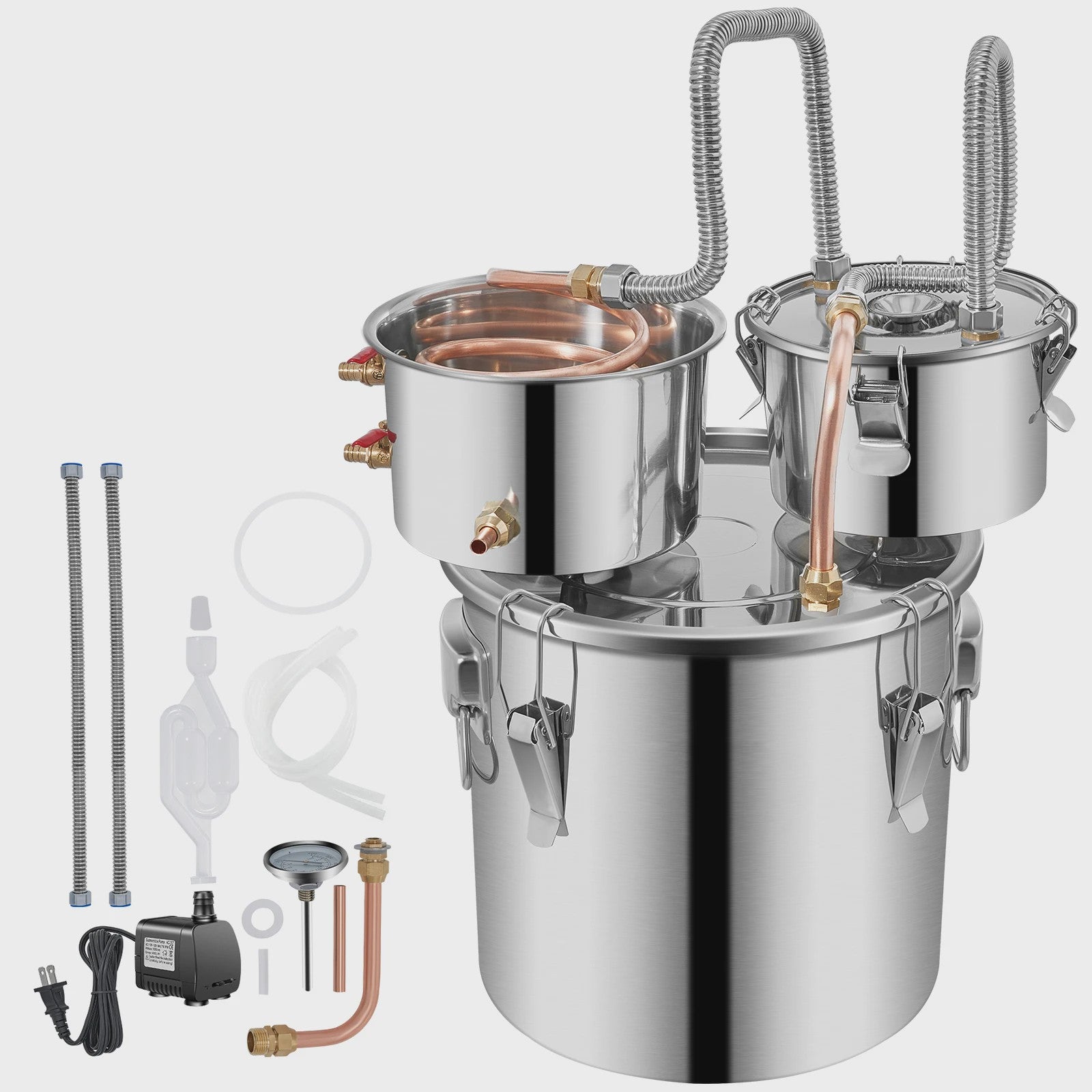 Professionele Alcohol Distilleerderij Kit - 12L, 20L, 30L - Voor Bier, Wijn & Moonshine - DIY Brouwen Thuis