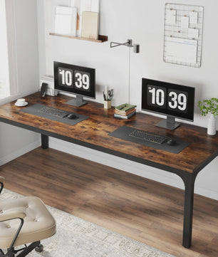 Extra Lange Bureau voor 2 Personen (200 cm) - Dubbel Werkstation voor Thuis of Kantoor