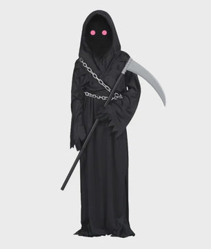 Kinderkostuum Grim Reaper met Rode Ogen en Ketting - Halloween & Verkleedfeest