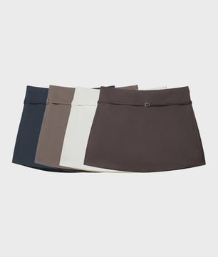Modieuze Skort met Riem en Ritssluiting - Stijlvolle Casual Kleding voor Dames