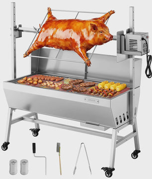 Professionele Rotisserie BBQ Spit Roaster voor Varken & Lam - 60kg capaciteit