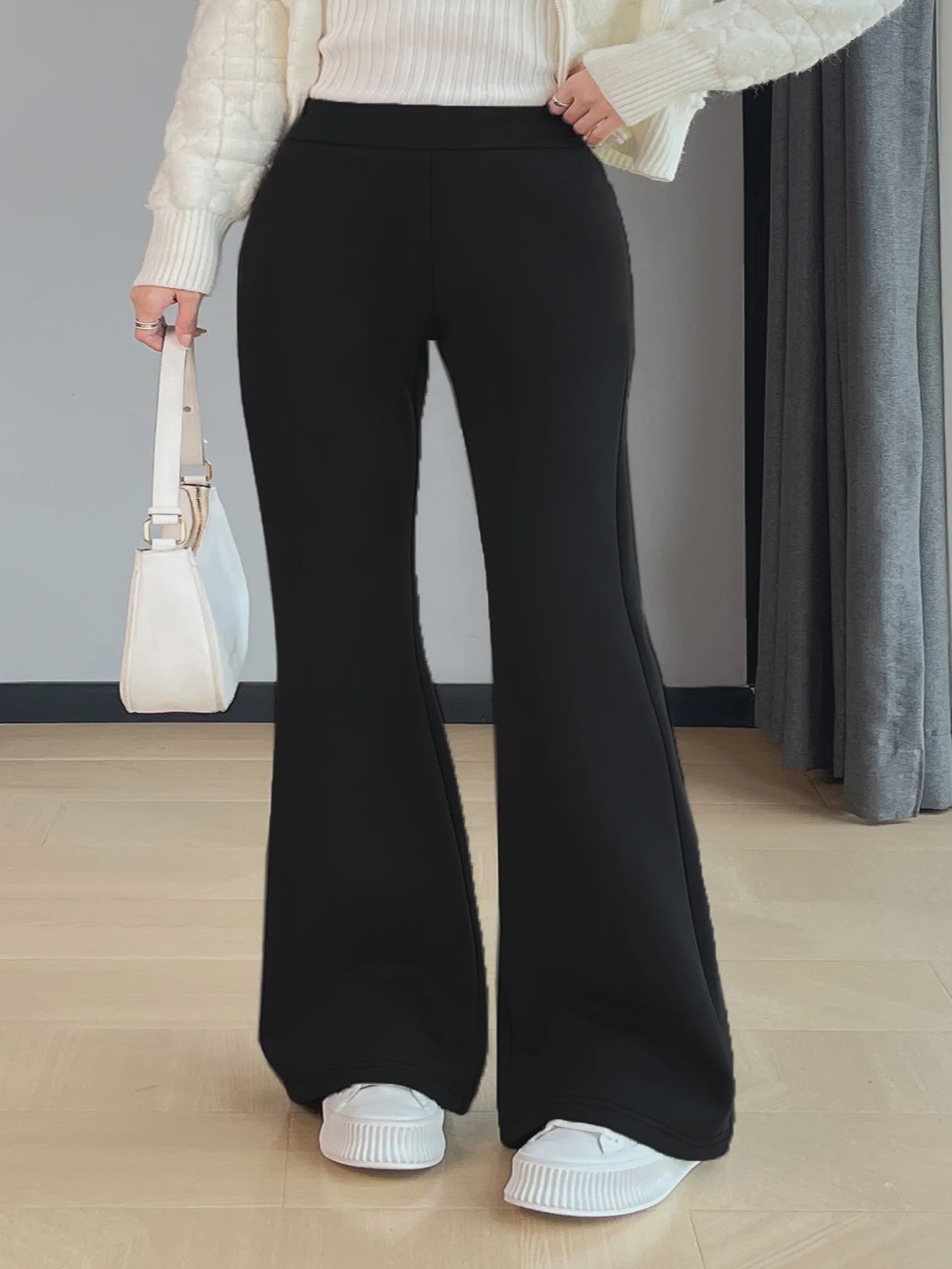 Zomerse Plus-Size Flared Pants in Britse Street Style - Stijlvol en Comfortabel