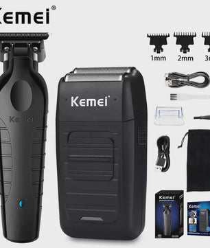 Kemei KM-2299 Professionele Elektrische Baardtrimmer & Tondeuse - USB Oplaadbaar