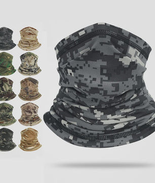 Veelzijdige Camouflage Nekwarmer & Buff - Ademend & UV Beschermend voor Outdoor Sport