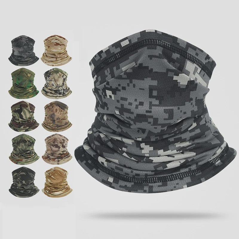 Veelzijdige Camouflage Nekwarmer & Buff - Ademend & UV Beschermend voor Outdoor Sport