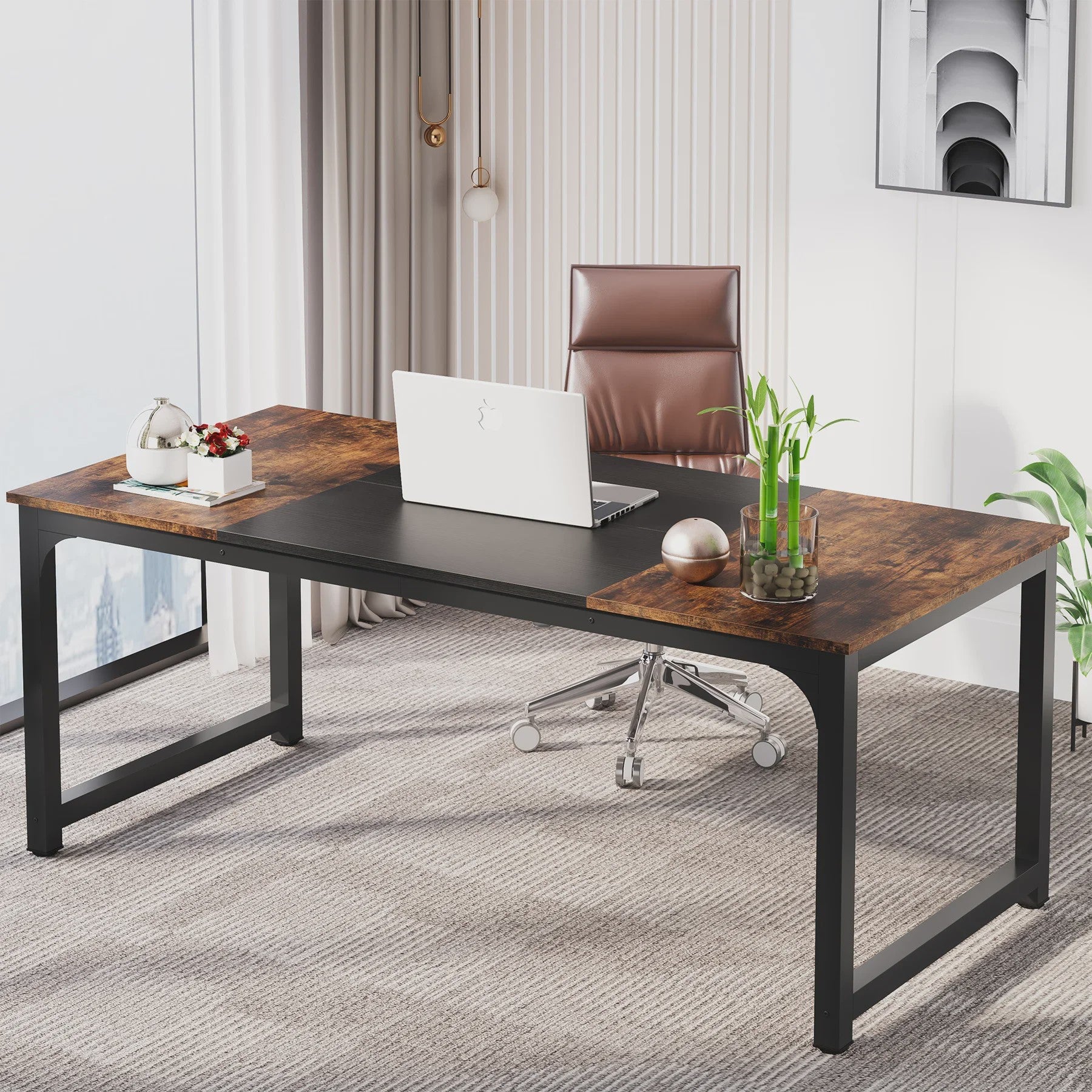Moderne Bureau Tafel voor Thuiswerk of Kantoor - Ruim Werkstation