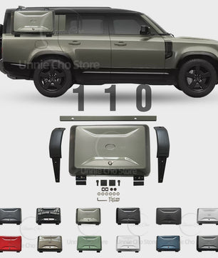 Opbergbox voor Land Rover Defender 110 - Dakmontage met slot
