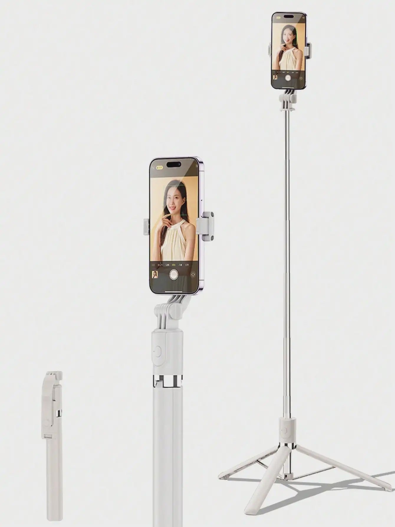 170cm Selfie Stick met Tripod & Afstandsbediening - Draadloos Uitschuifbaar voor Smartphones