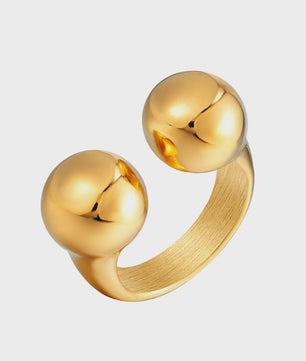 Nieuw Design Geometrische Kralen Ring - Roestvrij Staal Dames Sieraden