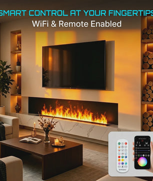 3D Water Mist Sfeerhaard met Afstandsbediening en App Bediening - Realistische Vlammen