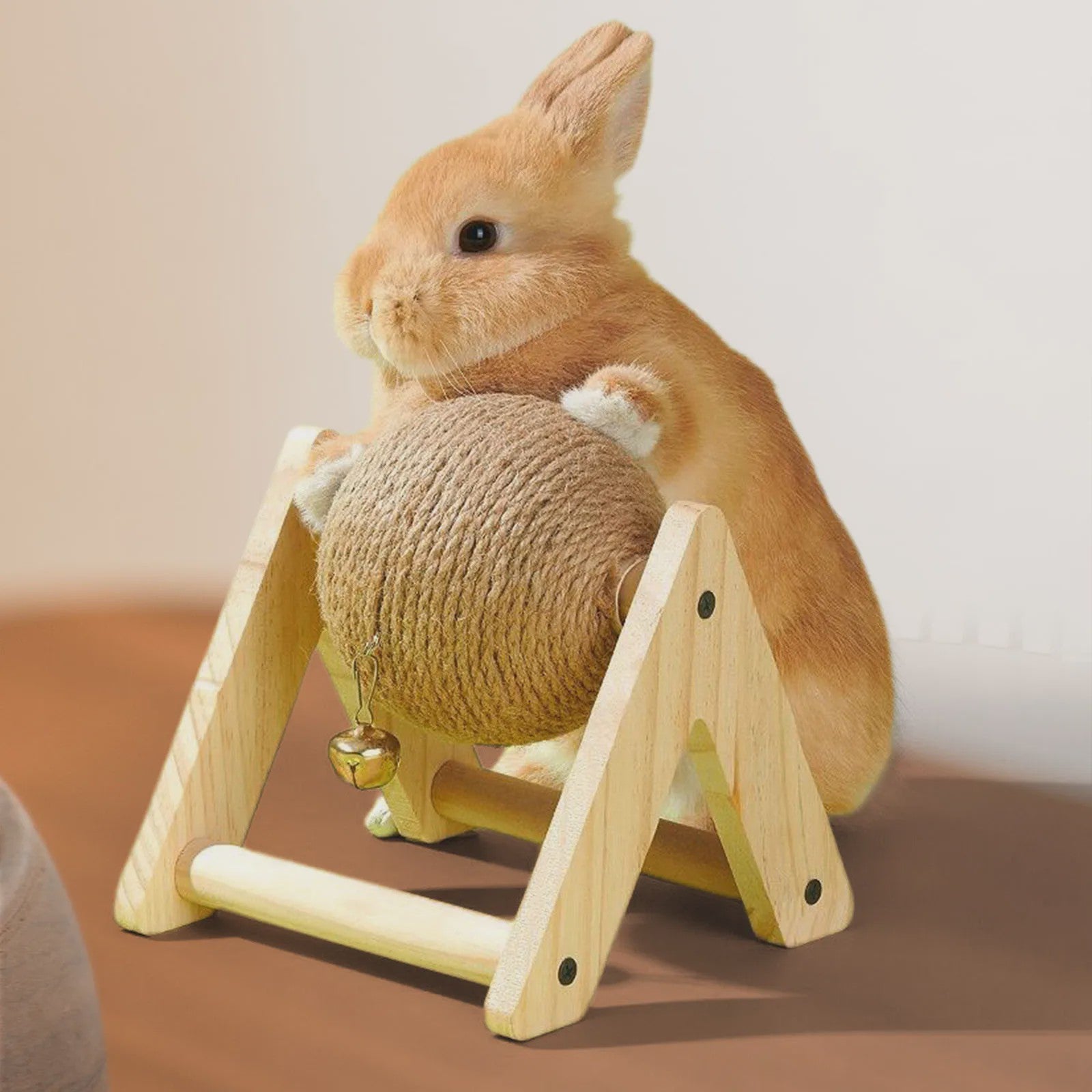 Interactieve Sisal Hemp Krab- en Speelbal voor Konijnen