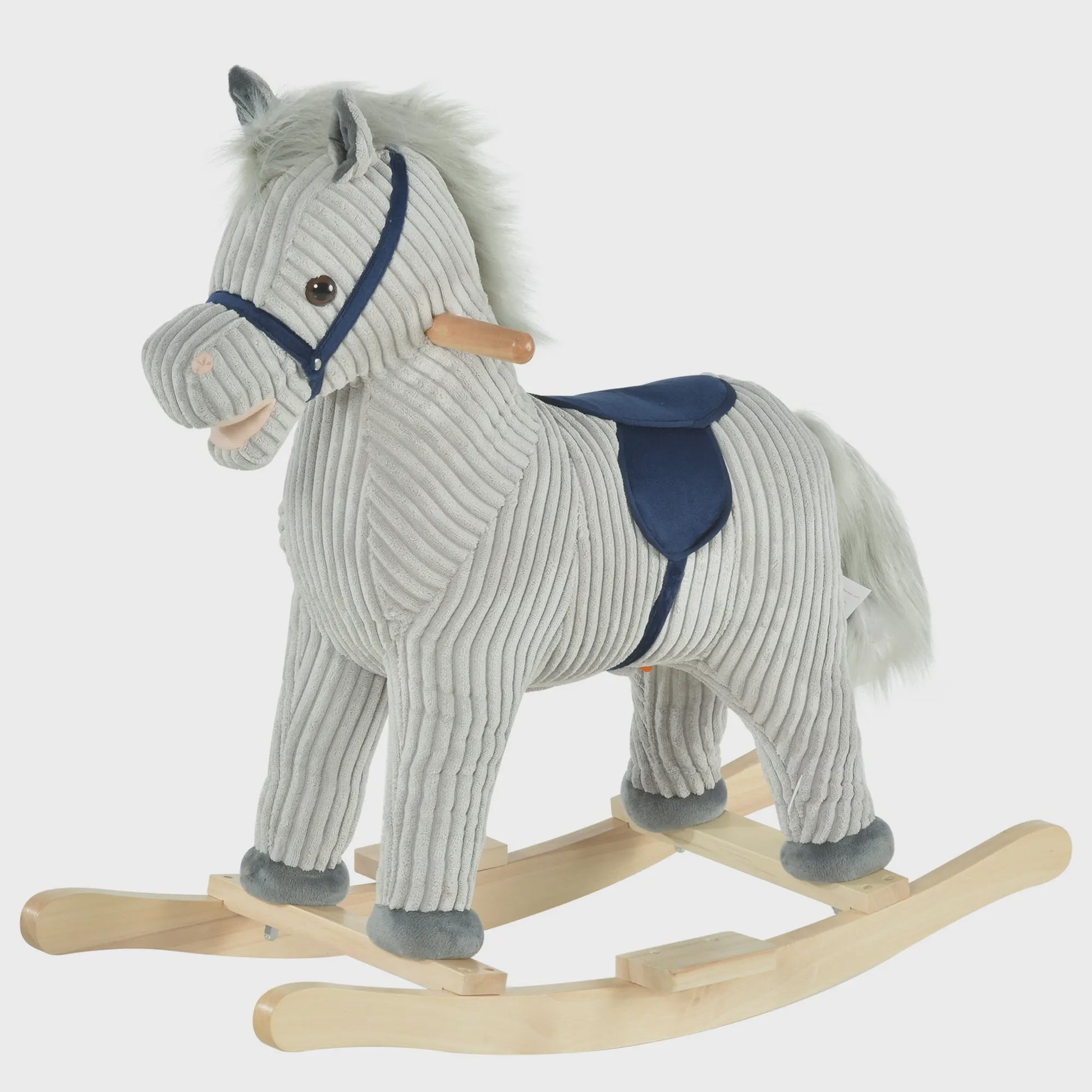 Homcom Children's Rocking Horse for Children +3 Years with Sound 73X35X64Cm Gray