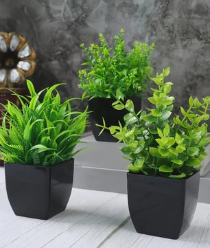 Kunstplant in Zwarte Pot - Decoratieve Groene Plant voor Huis, Kantoor & Feest