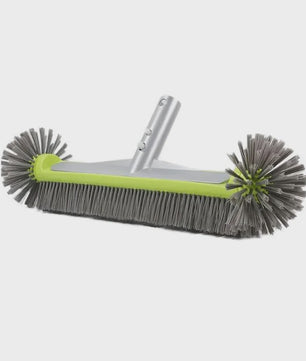 Zware Aluminium Zwembadborstel - 17.5 Inch met Nylon Borstelharen voor Grondige Reiniging van Wanden, Trappen en Hoeken
