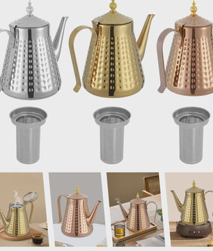 RVS Theepot met Infuser - 1.65L - Anti-Roest - Ideaal voor Thuis, Restaurant & Camping