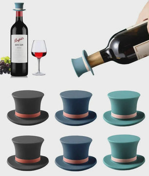 Unieke Wijnflesstopper 'Magic Hat' - Siliconen Afsluiting voor Flessen