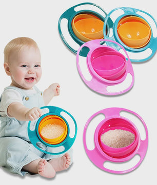 Anti-Knoei Gyro Kom voor Baby's - 360° Draaibaar en Omvalbestendig Voerbakje