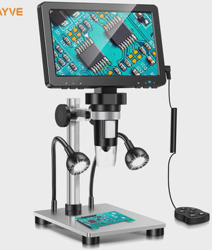 Hayve 7" HD Digitale Microscoop 1200x Zoom met 12MP Camera voor Reparatie & Hobby