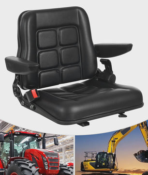 Comfortabele Tractor en Heftruck Stoel met Veiligheidsgordel en Verstelbare Rugleuning