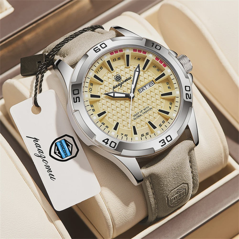 PAAZOMU Luxe Herenhorloge - Waterdicht, Lichtgevend, Datum & Week, RVS, Sportief & Fashion