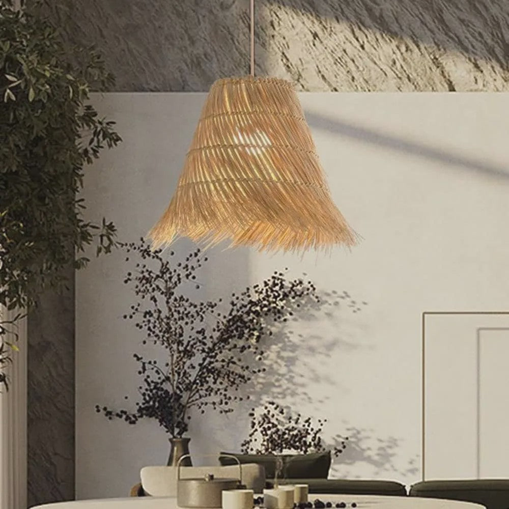Sfeervolle Rotan Hanglamp 50cm - Natuurlijke Woonkamer & Slaapkamer Verlichting