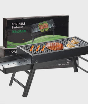 Opvouwbare Draagbare Barbecue met Aslade - Compact & Stabiel voor Camping & Picknick
