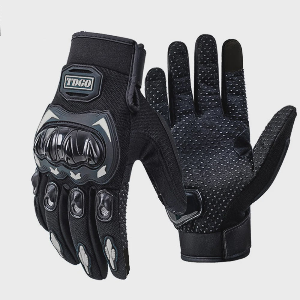 Ademende Motorhandschoenen Zomer Volledige Vinger - Leer & Bescherming