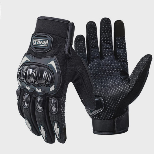 Ademende Motorhandschoenen Zomer Volledige Vinger - Leer & Bescherming