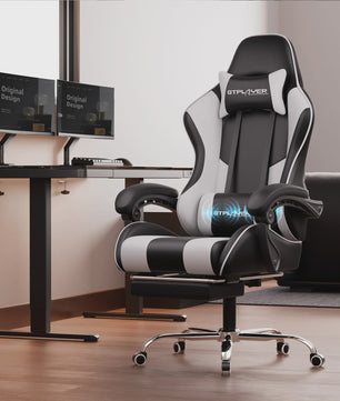 Gtplayer Ergonomische Gaming Chair met Massagefunctie en Voetensteun