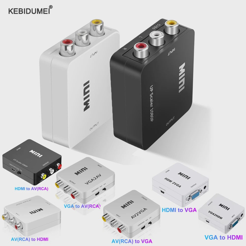 Universele HDMI AV RCA & VGA Converter Adapter | 1080p Ondersteuning
