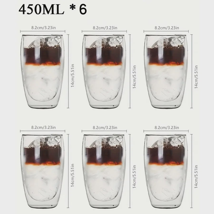Dubbelwandige Glazen Mokken & Glazen (250-450ml) - Set van 2