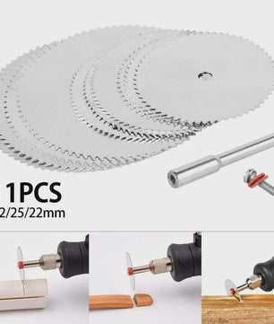11-delige set mini cirkelzaagbladen: Precisie snijden in metaal, hout & plastic