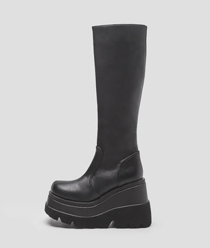 Dames Winter Laarzen met Plateauzool - Hoge Top, Anti-slip & Gothic Stijl
