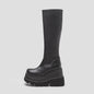 Dames Winter Laarzen met Plateauzool - Hoge Top, Anti-slip & Gothic Stijl