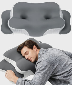Ergonomisch Memory Foam Kussen met IJs Zijde - Nekondersteuning & Ademend