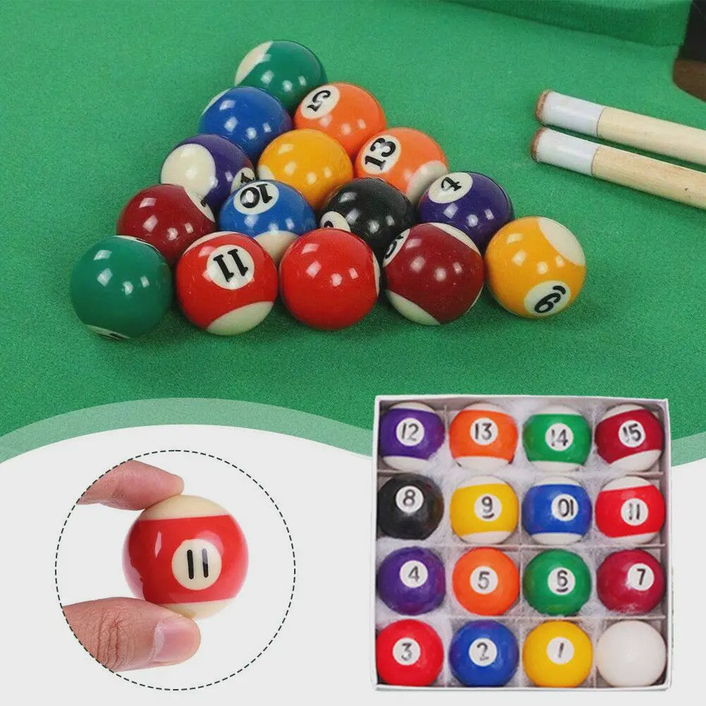 Set Billardballen voor Kinderen - 25mm Kleine Pool & Snooker Ballen