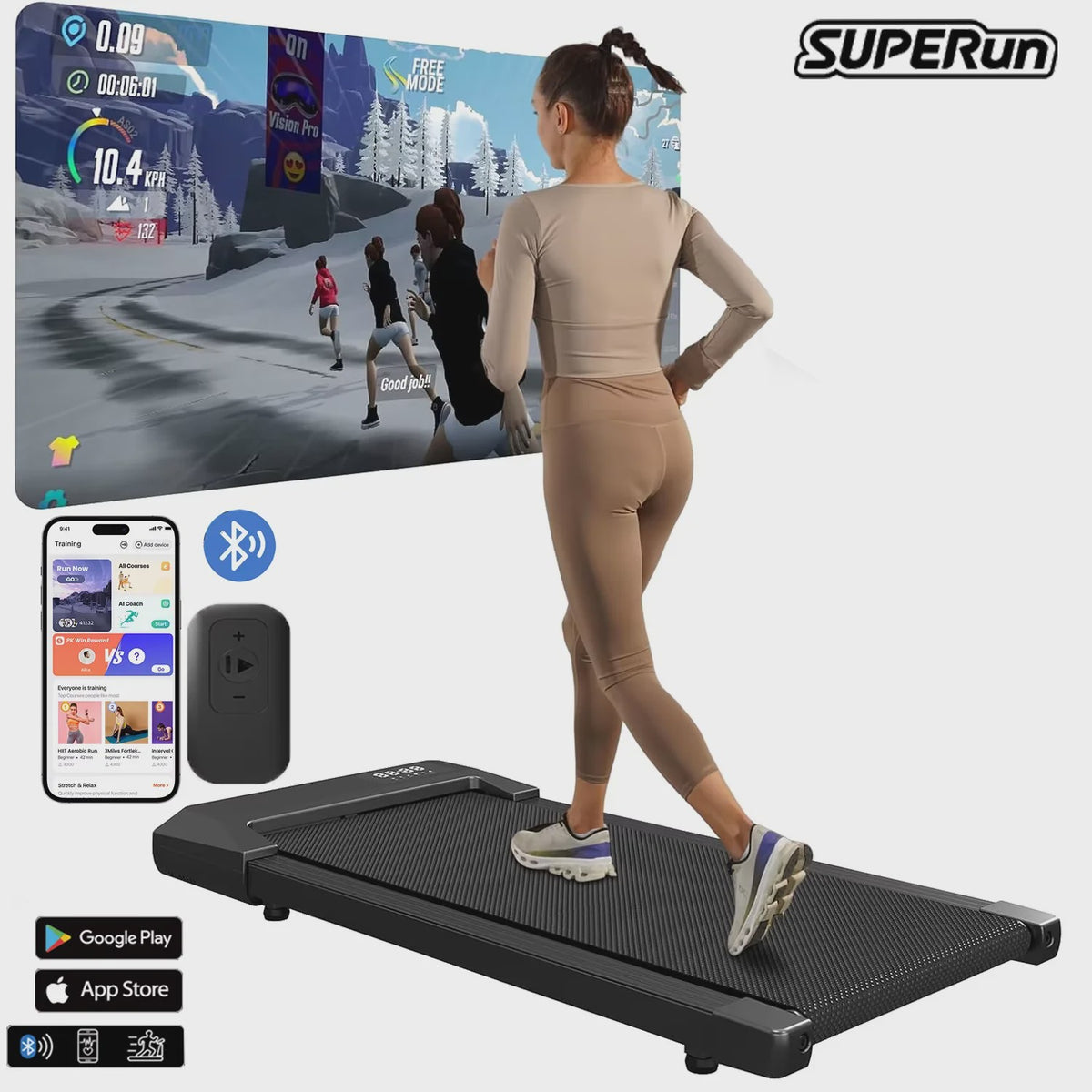 Compacte 2-in-1 Loopband voor Thuis: Wandelen & Rennen (2.5PK, 136kg Capaciteit)