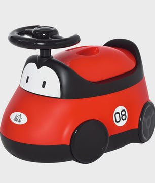 Homcom Kinder Potty Trainingsstoel met Stuur en Deksel - Rood