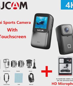 SJCAM C200PRO 4K Action Camera met Microfoon & WiFi - Compact & Waterdicht