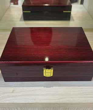 Luxe Houten Sieradenkist met Slot - Klassieke Opbergdoos voor Juwelen en Waardevolle Spullen