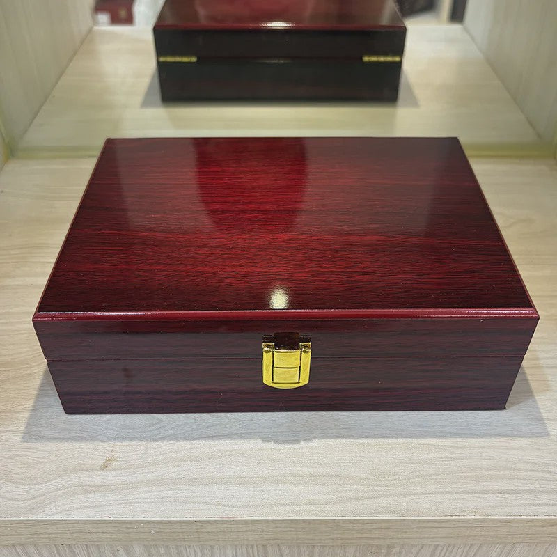 Luxe Houten Sieradenkist met Slot - Klassieke Opbergdoos voor Juwelen en Waardevolle Spullen