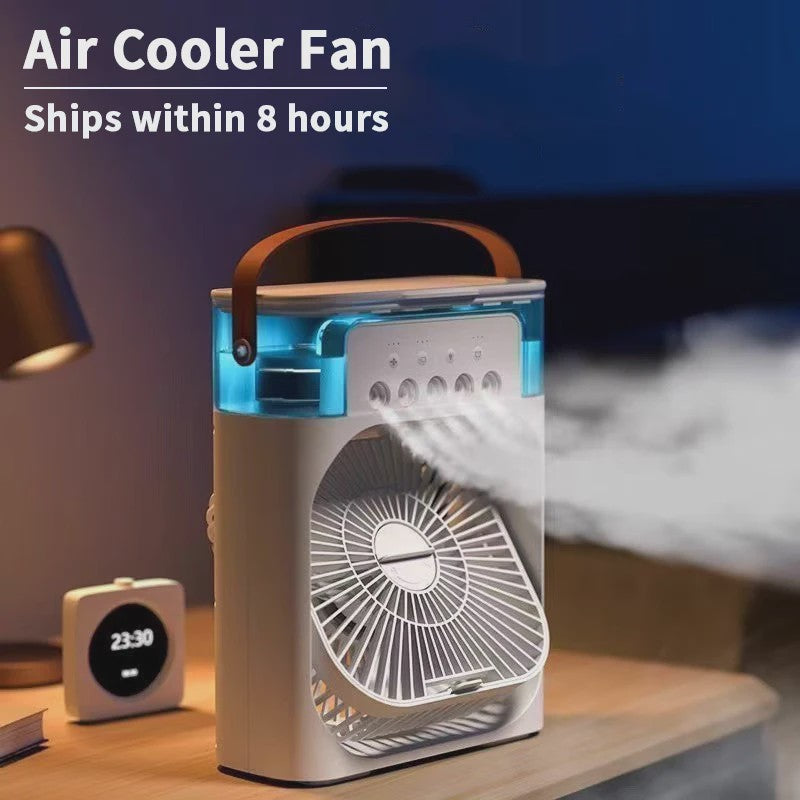 Draagbare 3-in-1 Air Cooler Ventilator met Vernevelaar en LED Nachtlampje