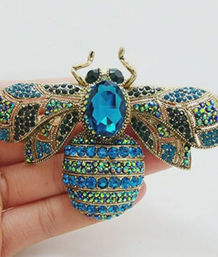 Luxe Bijen Broche met Kristallen - Vintage Baroque Stijl