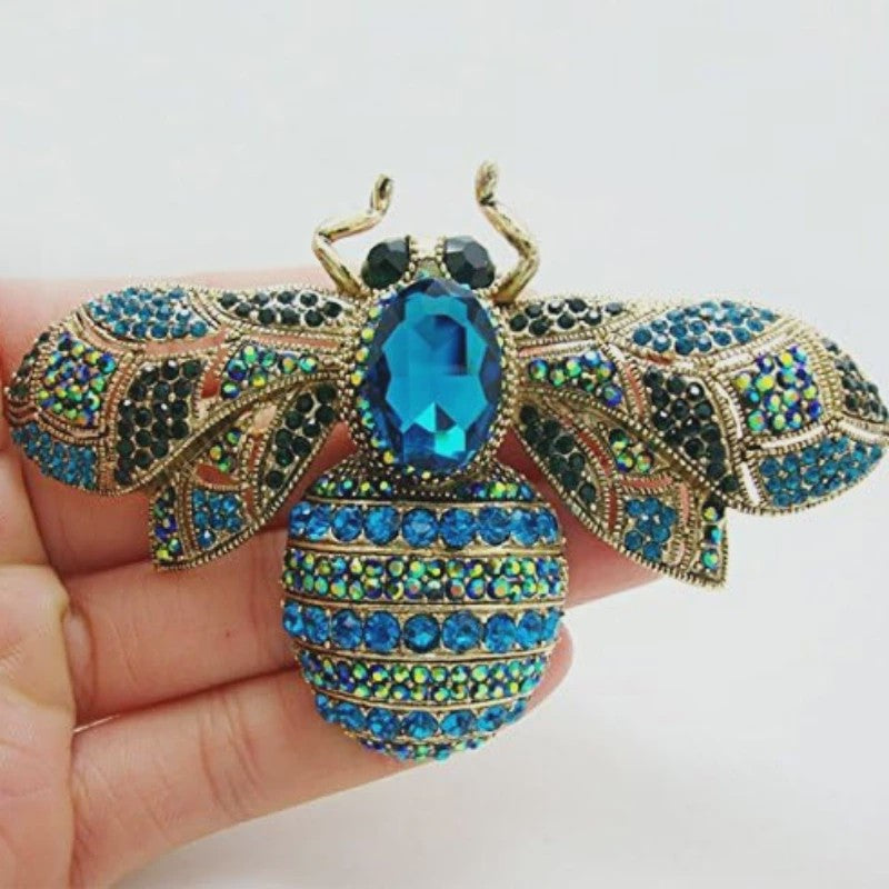 Luxe Bijen Broche met Kristallen - Vintage Baroque Stijl