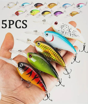 Set Crankbait Visloodjes Mix Kleuren - 10cm, 14g Wobbler Jerkbait met Dreg Haken
