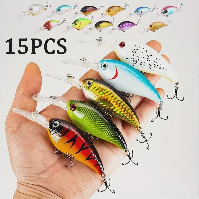 Set Crankbait Visloodjes Mix Kleuren - 10cm, 14g Wobbler Jerkbait met Dreg Haken